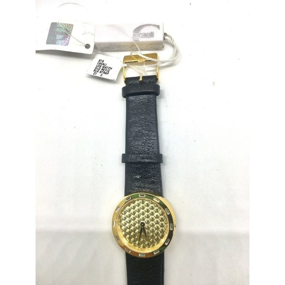 Just Cavalli Analog Golden Dial Women\'s Watch - R725111551 w/ Black Leather Band main image 4